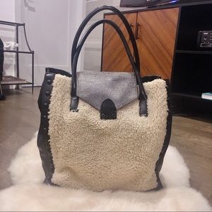 Loeffler Randall shearling work tote